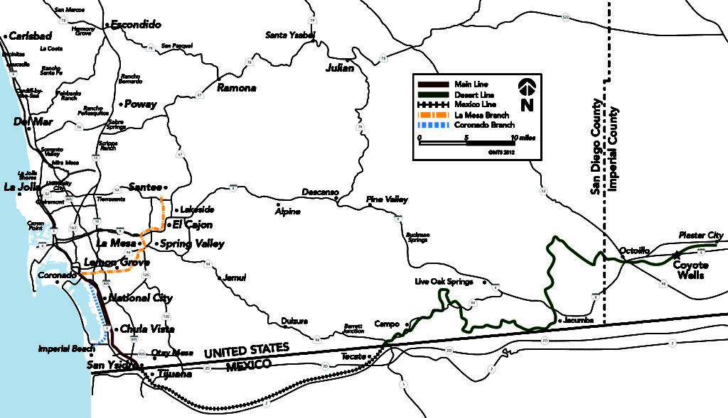Map of New Cross-Border Railroad