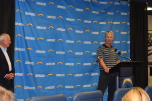 Special appearance by Chargers Coach Mike McCoy