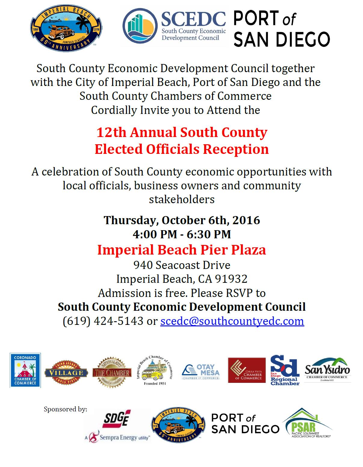 12th Annual Elected Officials Reception Flyer