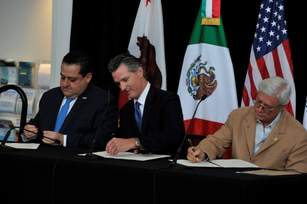 Governors Gavin Newsom (CA), Jaime Bonilla (BC) and Carlos Mendoza Davis (BC Sur)