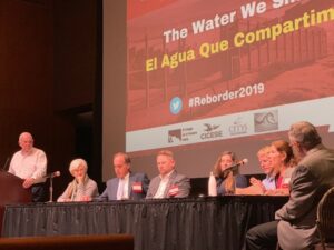The panel at the RE:BORDER conference